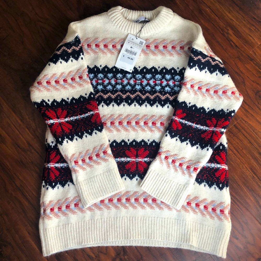 OVERSIZED KNIT JACQUARD SWEATER
Multicolored Zara